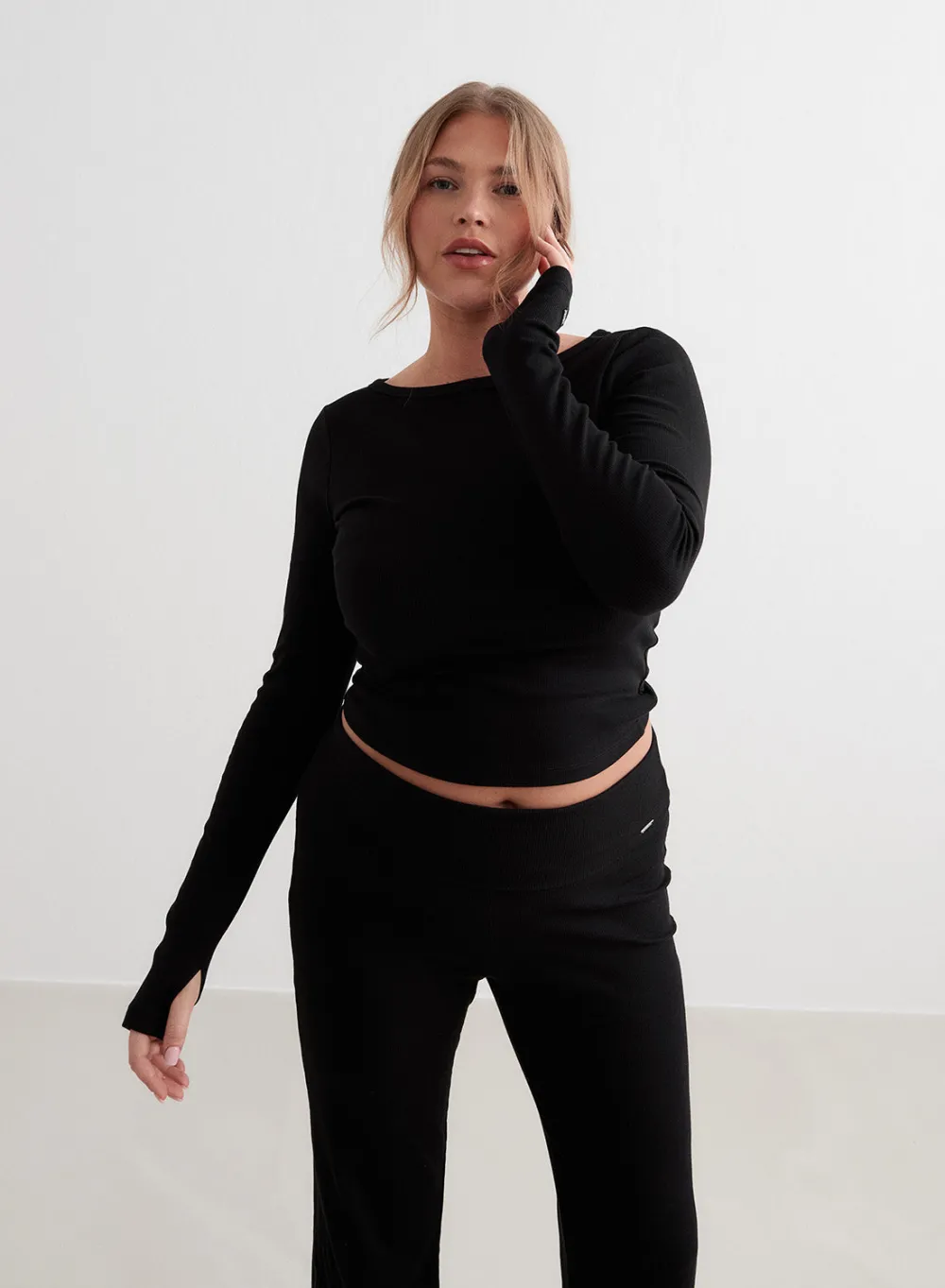 AIM’N Ease Ribbed Long Sleeve Top