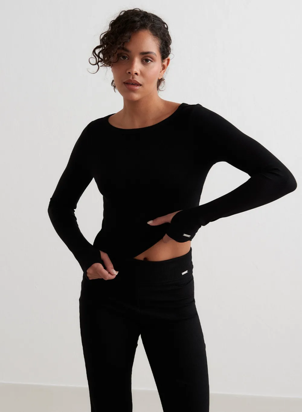 AIM’N Ease Ribbed Long Sleeve Top