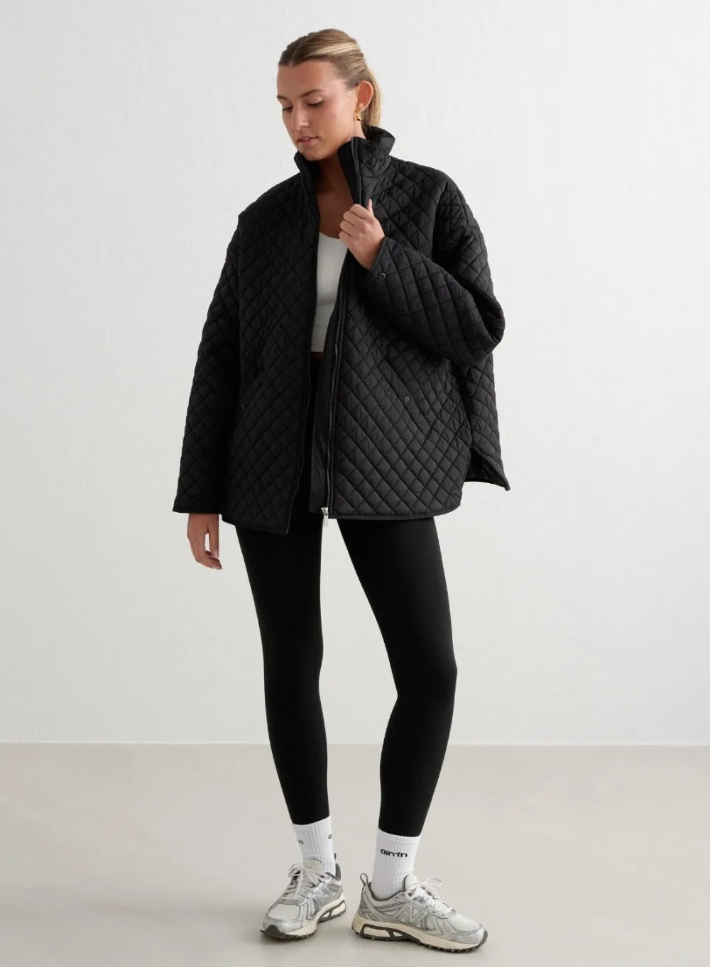 AIM’N Oversized Quilted Jacket
