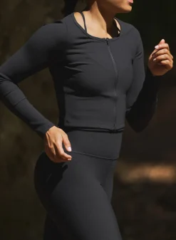 AIM’N Ribbed Performance Zipped Cardigan