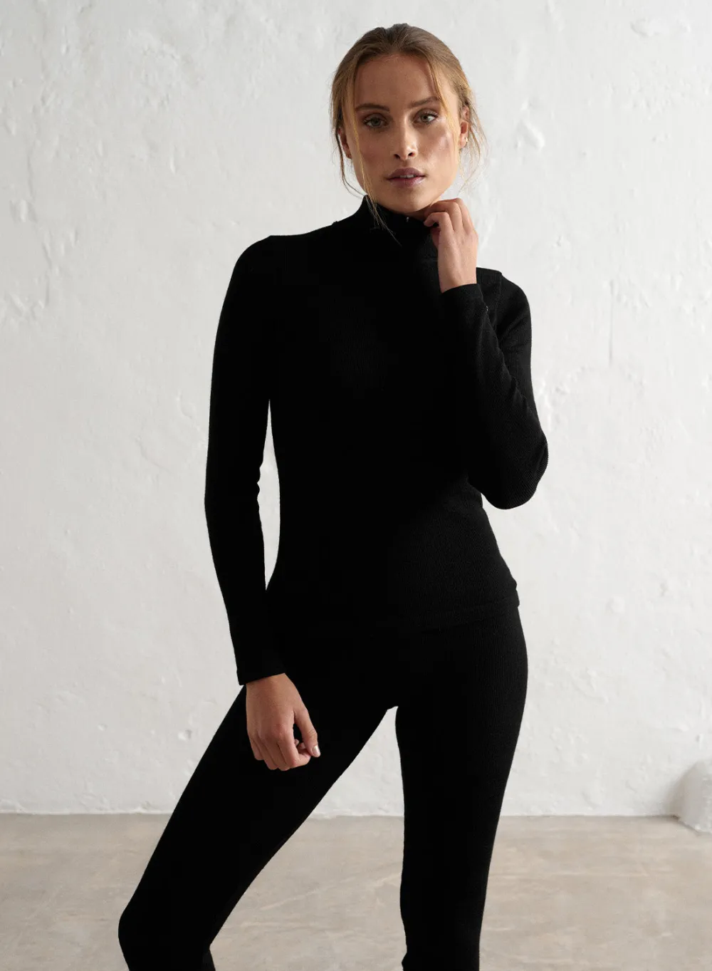 AIM’N Ribbed Wool Half Zip