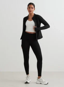 AIM’N Black Sculpting Zip Jacket