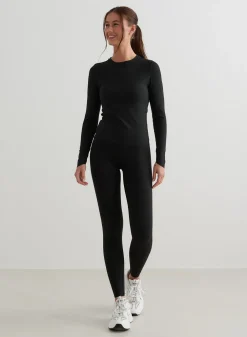 AIM’N Black Sense Cutout Back Long Sleeve