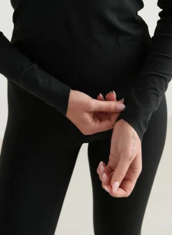 AIM’N Black Sense Cutout Back Long Sleeve