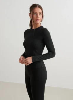 AIM’N Black Sense Cutout Back Long Sleeve