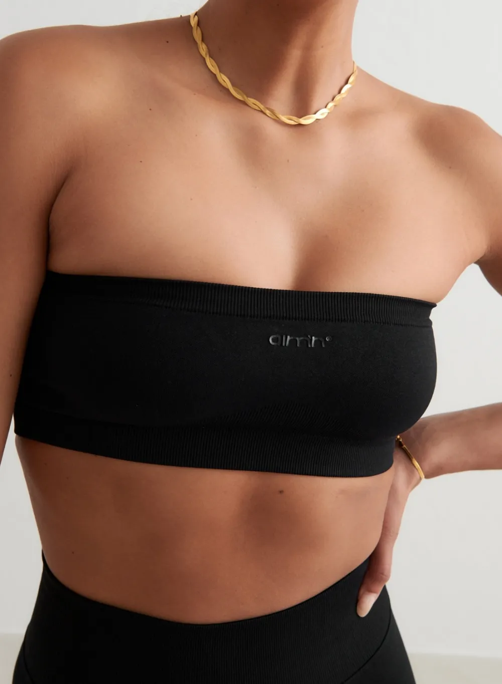 AIM’N Black Shape Seamless Bandeau Bra