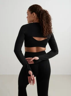 AIM’N Black Shape Seamless Long Sleeve Bolero