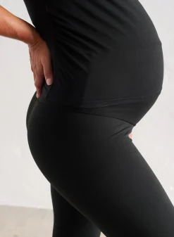 AIM’N Black Soft Basic Maternity Short Sleeve