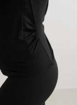 AIM’N Black Soft Basic Maternity Long Sleeve