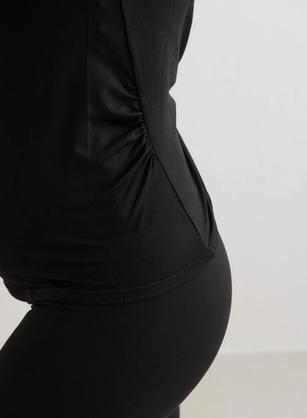 AIM’N Black Soft Basic Maternity Long Sleeve