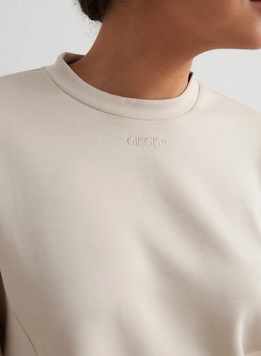 AIM’N Café Au Lait Comfy Block Sweatshirt