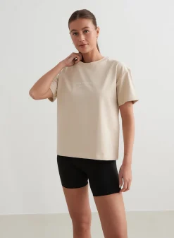 AIM’N Café Au Lait Serif Boxy T-shirt