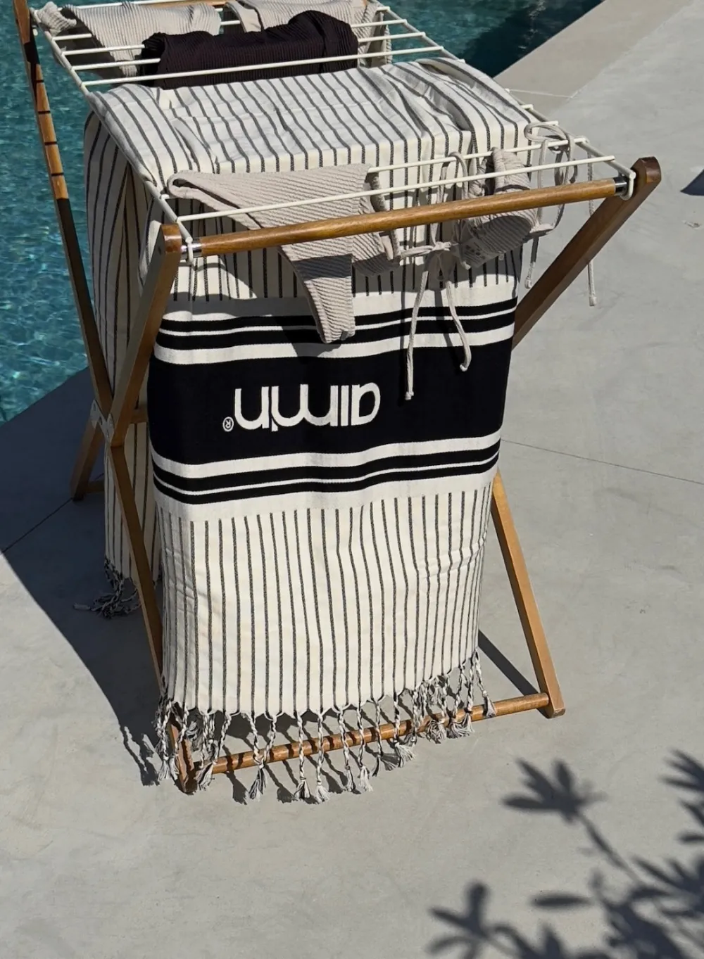 AIM’N Café Au Lait Striped Hamam Towel