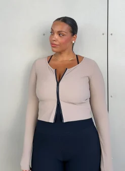 AIM’N Ribbed Performance Zipped Cardigan