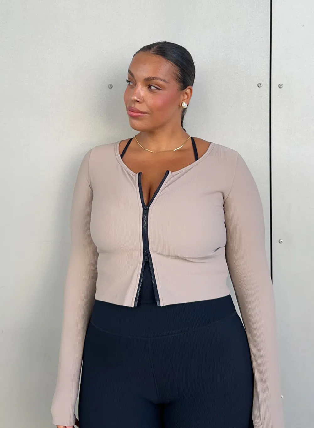 AIM’N Ribbed Performance Zipped Cardigan
