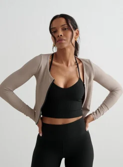 AIM’N Ribbed Performance Zipped Cardigan