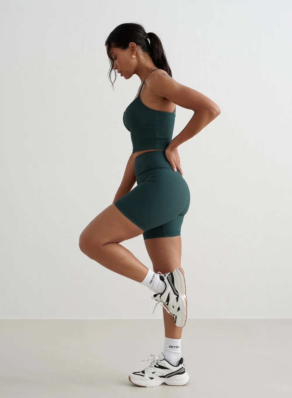 AIM’N Ribbed Performance Midi Biker Shorts