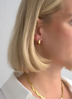 AIM’N Waterproof Angle Hoop Earrings