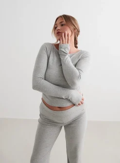 AIM’N Ease Ribbed Long Sleeve Top