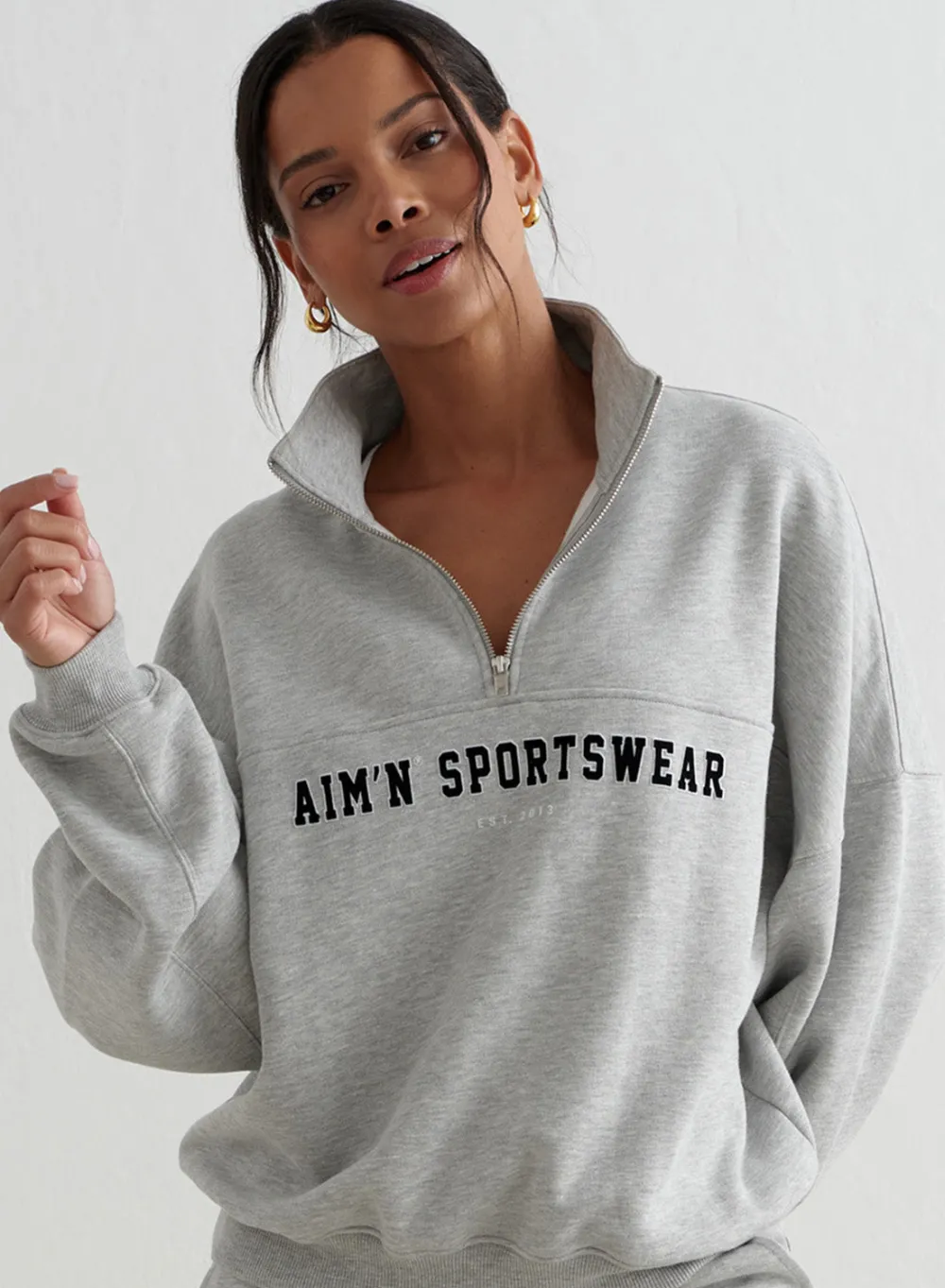 AIM’N Varsity Sweat Half Zip