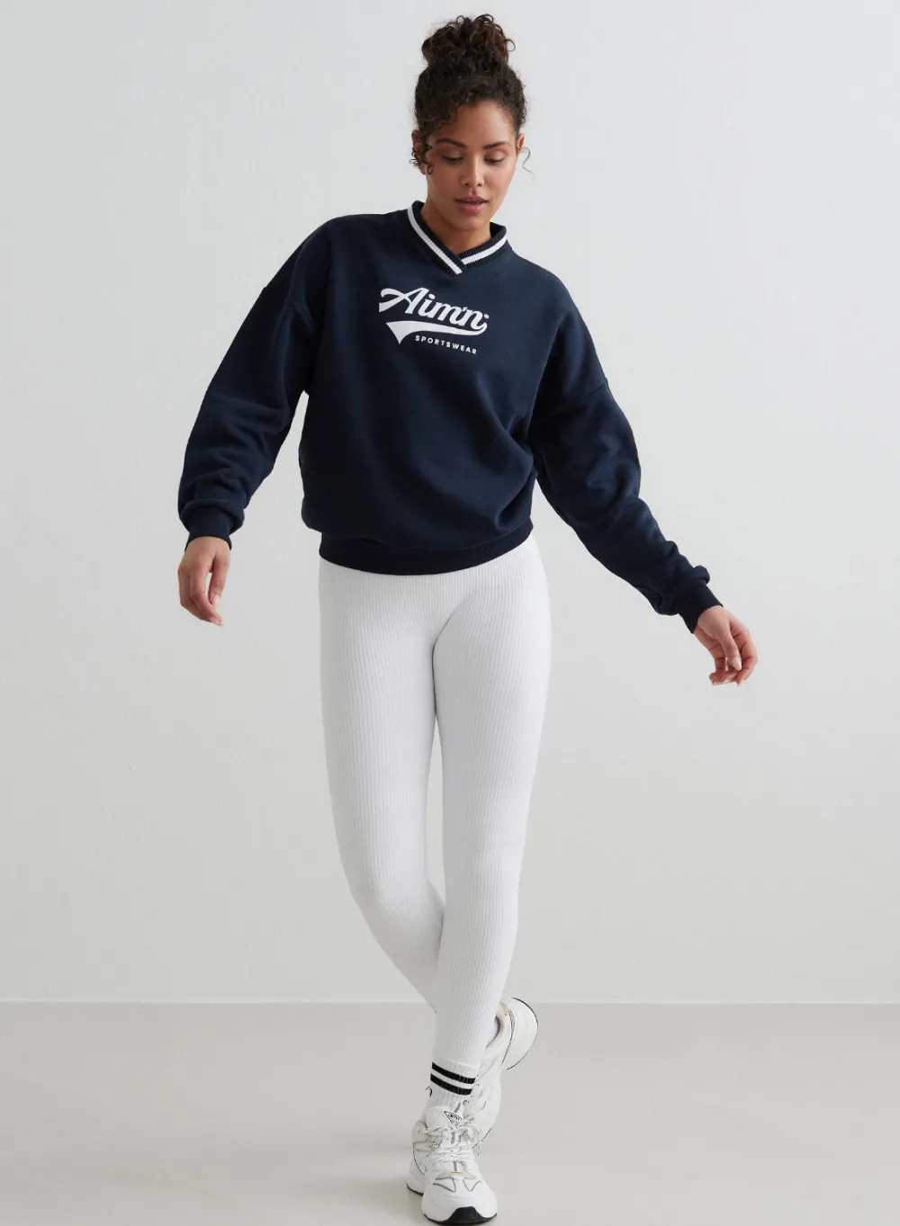AIM’N Navy Pitch V-neck Sweatshirt