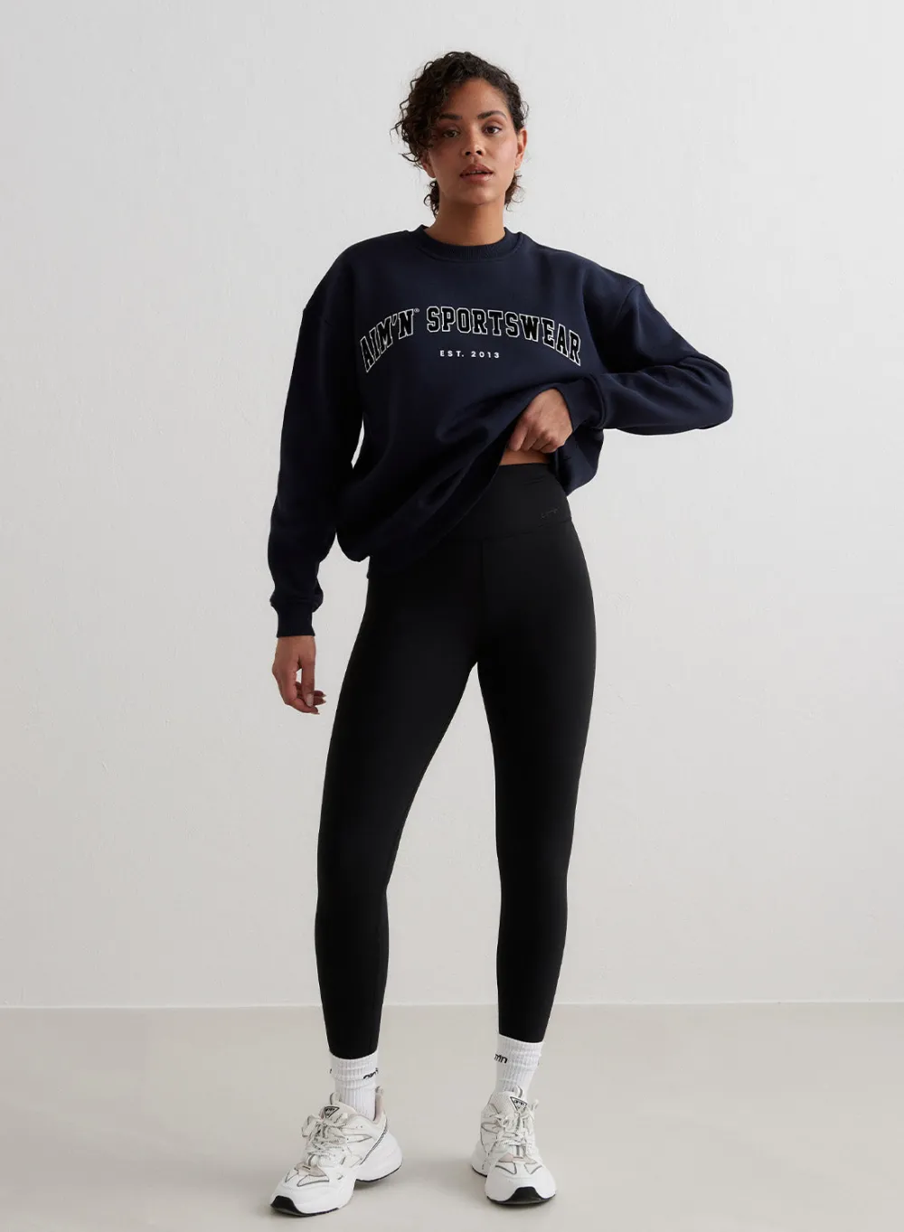 AIM’N Navy Varsity Sweatshirt