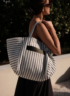 AIM’N Off-white Beach Tote Bag