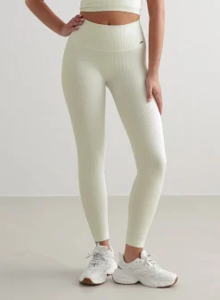AIM’N Off-White Ribbed Seamless Tights