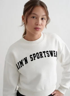 AIM’N Off-White Young Varsity Sweatshirt