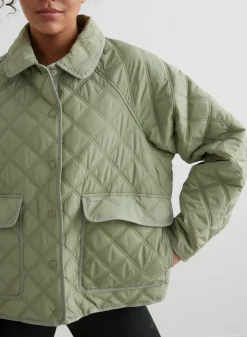 AIM’N Pale Khaki Quilted Femme Jacket