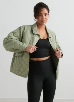 AIM’N Pale Khaki Quilted Femme Jacket