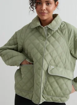 AIM’N Pale Khaki Quilted Femme Jacket