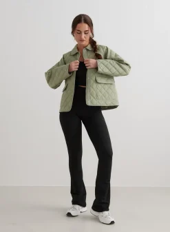 AIM’N Pale Khaki Quilted Femme Jacket