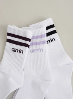 AIM’N Pale Lavender Young Aim High Socks 3-pack