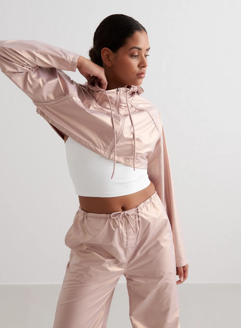 AIM’N Metallic Cropped Jacket