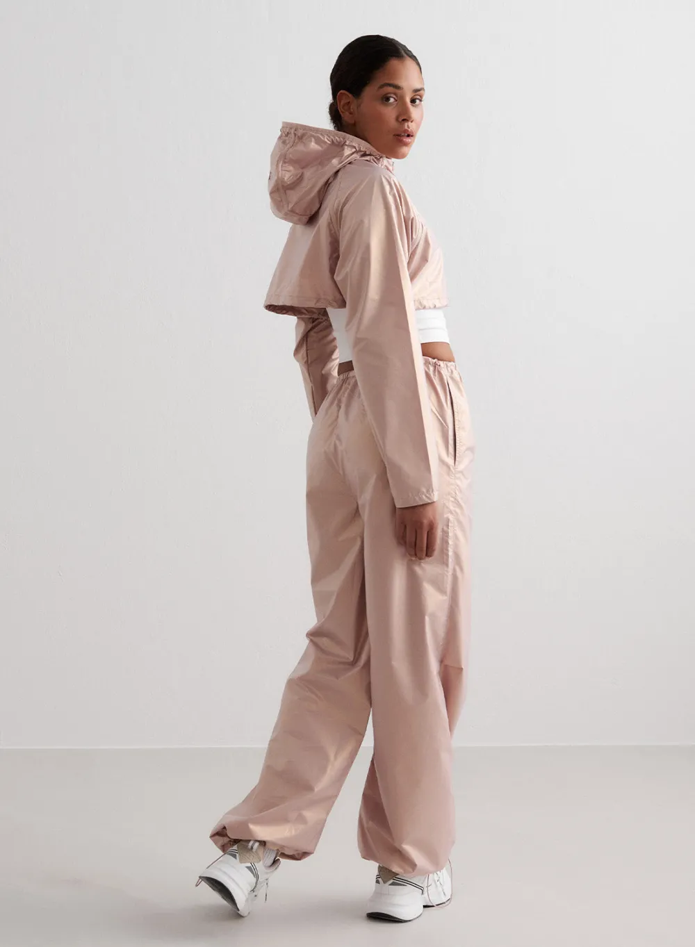 AIM’N Metallic Plain Parachute Pants