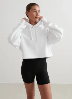 AIM’N White Cropped Hoodie