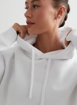 AIM’N White Cropped Hoodie