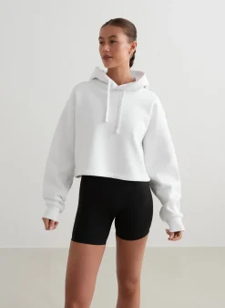 AIM’N White Cropped Hoodie
